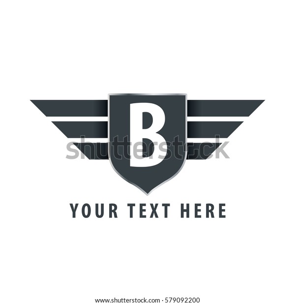 Initial Letter B Shield Icon Design Stock Vector (Royalty Free ...