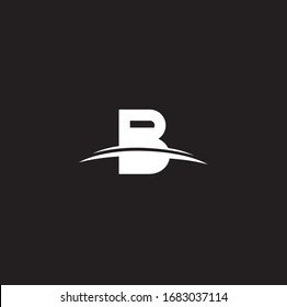Logotipo de la carta inicial B con plantilla de vector de tipografía empresarial moderna y creativa