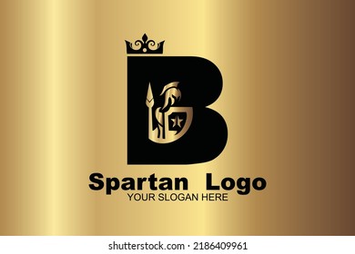 initial Letter B spartan  logo