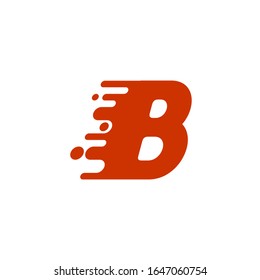 initial letter B with speed effect. Vector logo template