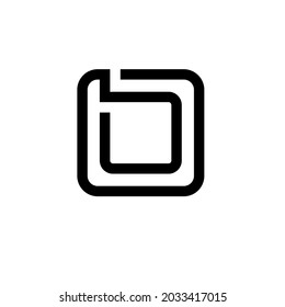 Initial Letter B Square Logo icon creative design template