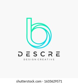 initial letter b with swoosh element. The logo can be used for business consulting and financial companies. -vector