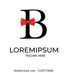 initial letter B tie logo concept