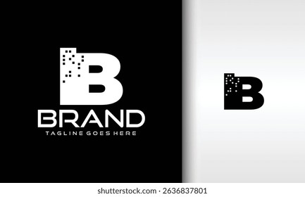 initial letter B town logo