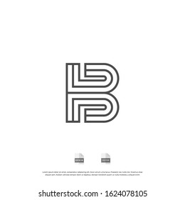 Initial letter B uppercase modern logo design template elements. modern line letter Isolated on white background. can be used for business, consulting group company.