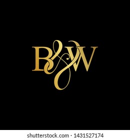 Initial Letter B W Bw Luxury Stock Vector Royalty Free