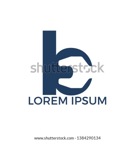 Initial letter B and wrench logo design. Repair business and constuction logo design concept.