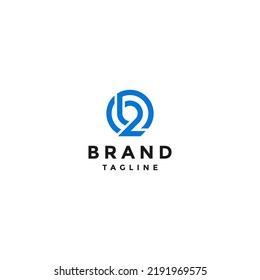 Initial Letter b2 Logo Design
