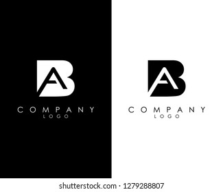 Initial Letter ba, ab abstract company Logo Design vector
