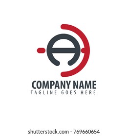 Initial Letter BA AB Design Logo