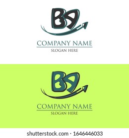 Initial letter BA company name. vector logos for businesses and companies