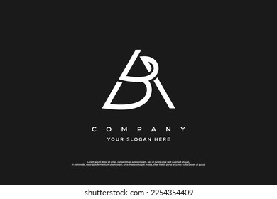 Initial Letter BA Logo or AB Monogram Logo Design Vector