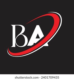 Initial Letter BA Logo or AB Logo. Initial Letter BA Logo Design. 
BA Logo Design Template.