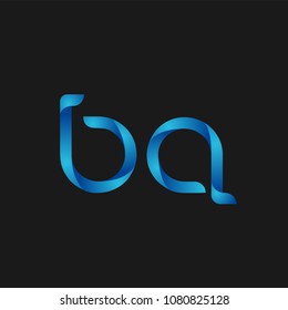Initial Letter BA Logo Design