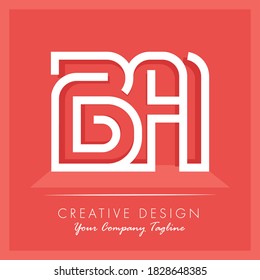 Initial letter BA Letter Logo Design. Creative Modern B A Letters icon vector Illustration. BA Letter Logo Concept Ready For Use. Initial letter BA logo vector design template.