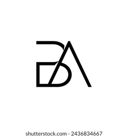 Initial letter BA logo design creative modern symbol icon monogram