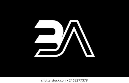 Initial Letter BA Logo Design. BA Logo Design. Creative And Modern BA logo.