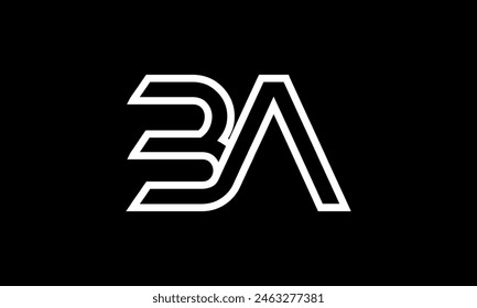 Initial Letter BA Logo Design. BA Logo Design. Creative And Modern BA logo.