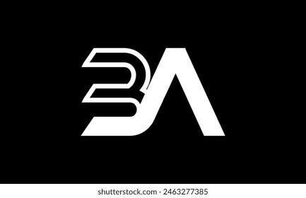 Initial Letter BA Logo Design. BA Logo Design. Creative And Modern BA logo.