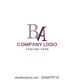 Letra inicial BA Logo Design excelente criativo moderno símbolo sinal