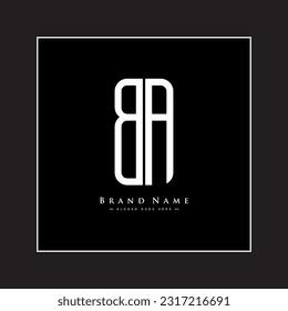 Logotipo de carta inicial BA - Logotipo mínimo para empresas