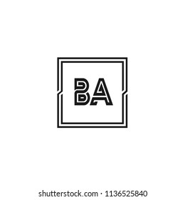 Initial Letter BA Logo Template Design