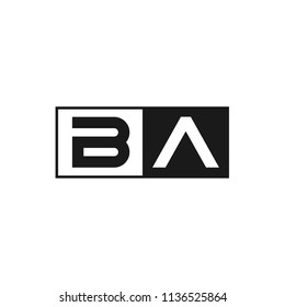 Initial Letter BA Logo Template Design