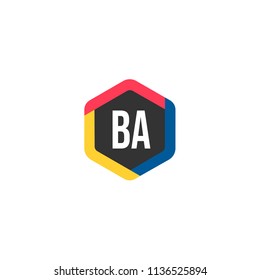 Initial Letter BA Logo Template Design