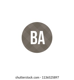 Initial Letter BA Logo Template Design