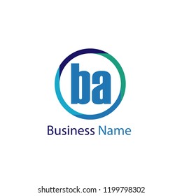 Initial Letter BA Logo Template Design