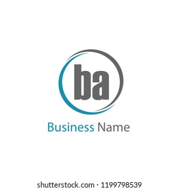 Initial Letter BA Logo Template Design