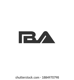 Initial letter BA logo vector