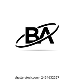 Letra inicial BA Monogram logo Vector Gratis