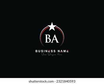 Initial Letter BA Star logo, Ba Business Logo Symbol