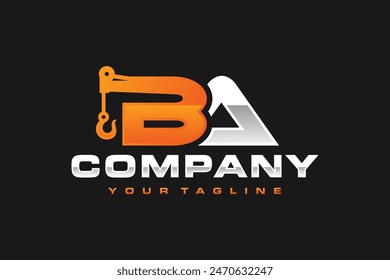 initial letter BA towing logo