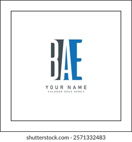 Initial Letter BAE Logo - Minimal Business Logo for Alphabet B, A and E