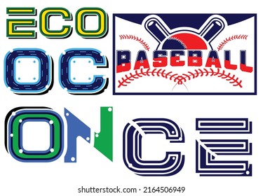 Initial letter, baseball t shirt, logo and sticker design template