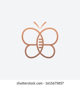 Initial letter BB with abstract butterfly element. minimalist line art monogram shape logo.Typography decorative icon with double letter b.Uppercase initials. Beauty, luxury spa style. - vector