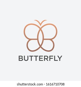 Initial letter BB with abstract butterfly element. minimalist line art monogram shape logo.Typography decorative icon with double letter b.Uppercase initials. Beauty, luxury spa style. - vector