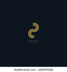 Initial letter BB alphabet minimal vector icon