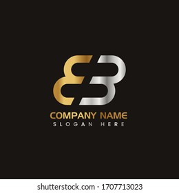 Initial Letter BB BM Capital Logo Symbol-Design-Elemente. Modernes Logo mit goldenem silbernem Luxus-Stil. Kann für Unternehmen, Unternehmensgruppe, Beratung, Finanzen verwendet werden. Vektorillustration Illustration.