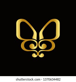 initial letter bb with butterfly shape, vector logo template