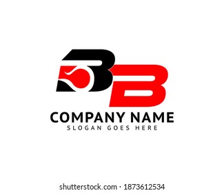Diseño de logotipo de bomberos BB para carta inicial