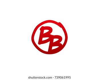 The initial letter BB handwritten logo