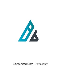 Initial Letter BB Linked Triangle Design Logo