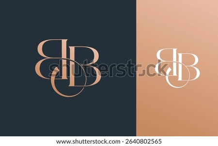 Initial letter BB logo design vector illustration for couple, wedding, and business