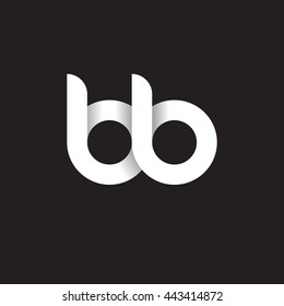 initial letter bb modern linked circle round lowercase logo white black