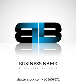 Initial letter BB uppercase modern and simple logo linked blue and black colored, isolated in white background. Vector design for company identity.