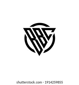 Initial letter BBC triangle monogram cool simple modern logo concept