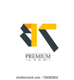 Initial Letter BC BJ Logo Icon Design Template Elements. Material design logo